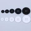 100Pcs 4-Hole Craft Buttons Black/White Resin Circular Sewing Buttons Suitable For Sewing Decoration Diy Accessories