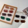 Vintage Rectangle Sunglasses Men New Fashion Classic Gradient Decorative Shades Women Ins Luxury Brand Design Sun Glasses