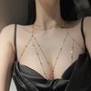 Chest Chain, Body Chain, Bikini Collarbone Chain, Sexy Hanging Chain Decoration, Necklace, Women's Accessories, European and American Trendy Chain