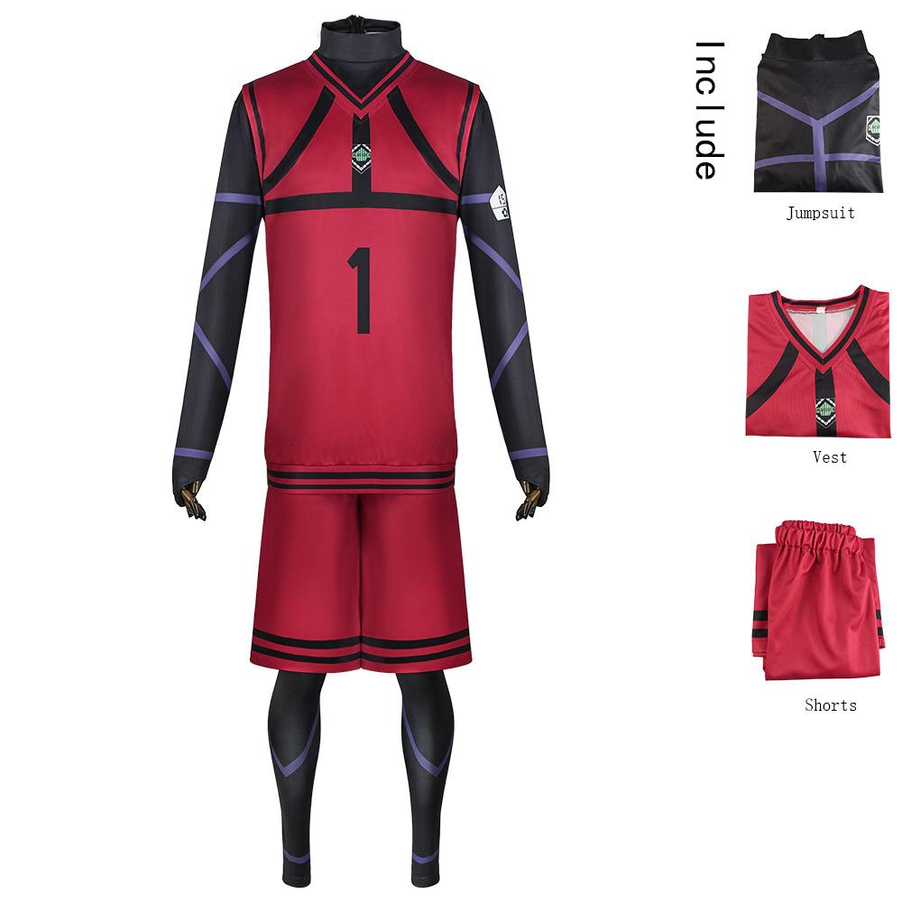 Anime Blue Lock Jersey Football Club Sportswear T-skjorte Herre Isagi Yoichi Cosplay Costume Chigiri Rensuke Kunigami Bachira Meguru