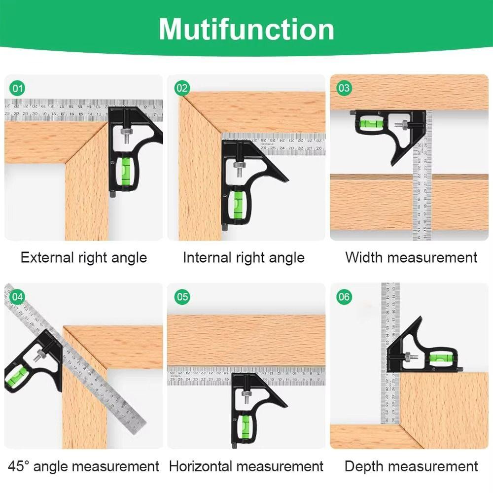 Aluminium Zinc Zinc Alloy Spirit Level Durable Angle Measuring Tool Square Head Angle Ruler  Woodworking