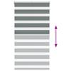 Double Zebra Blind Dark Grey 70 x 150 cm Fabric Width 65.9 cm Polyester
