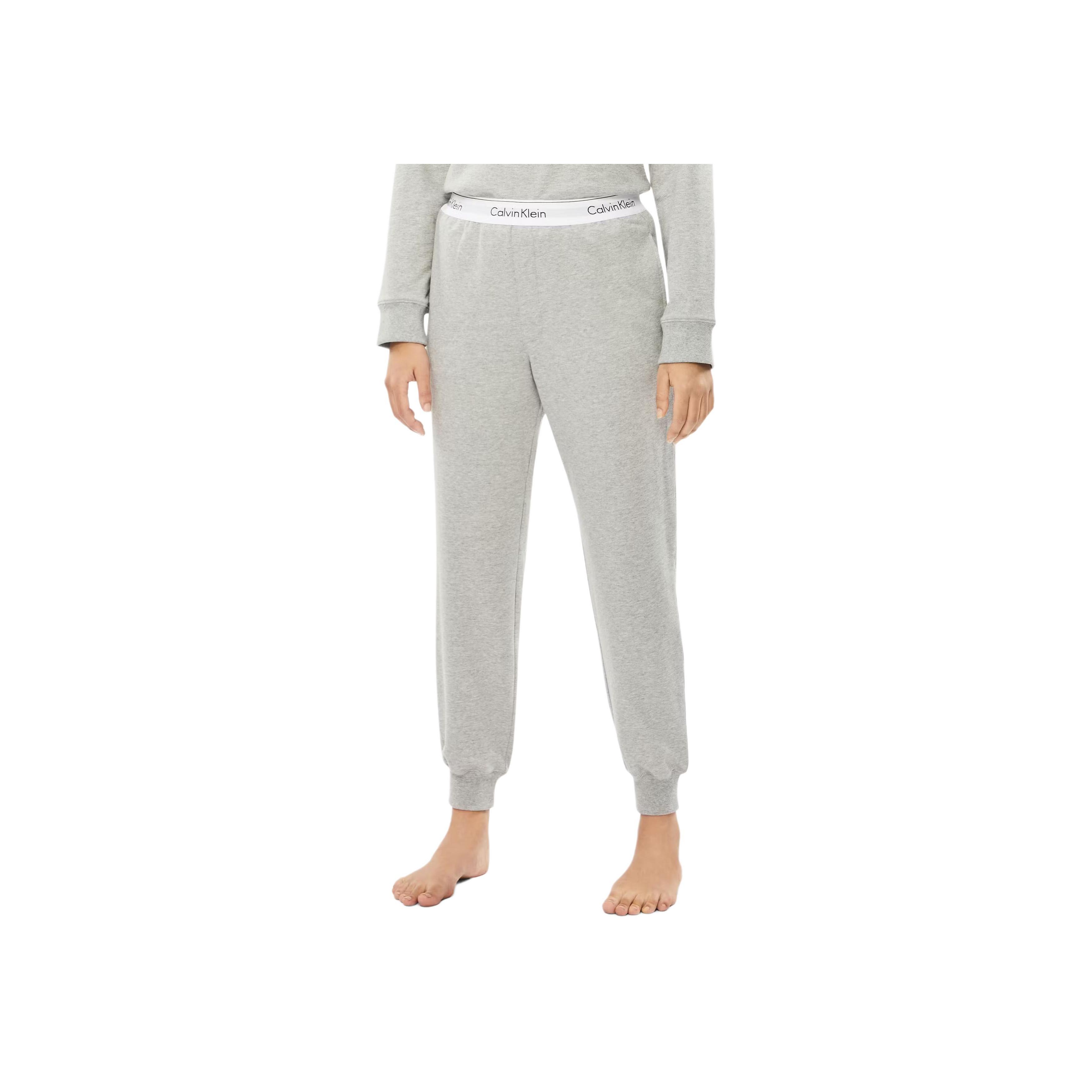 

Calvin Klein Удобные повседневные брюки Letter Minimalist со средней талией, женские плавки серого цвета, смешанные цвета QS6872-P7A L