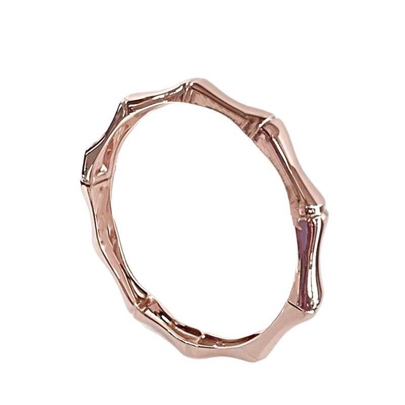 Bamboo Joint Colorfast Gold Bracelet for Women – European & American Style, High-End Alloy Jewelry