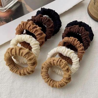 5Pcs/bag Women High Elastic Hair Bands Girls Ponytail Holder Hair Rope Rubber Band Headband Hair Accessories