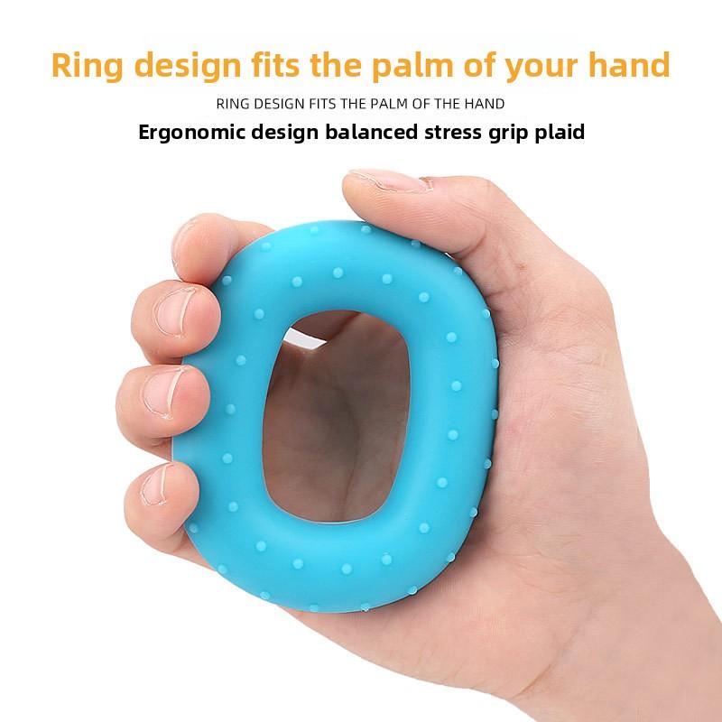 Silicone Grip Square Bump Acupressure Massage Decompression Wrist Strength Training Sports Fitness Ring