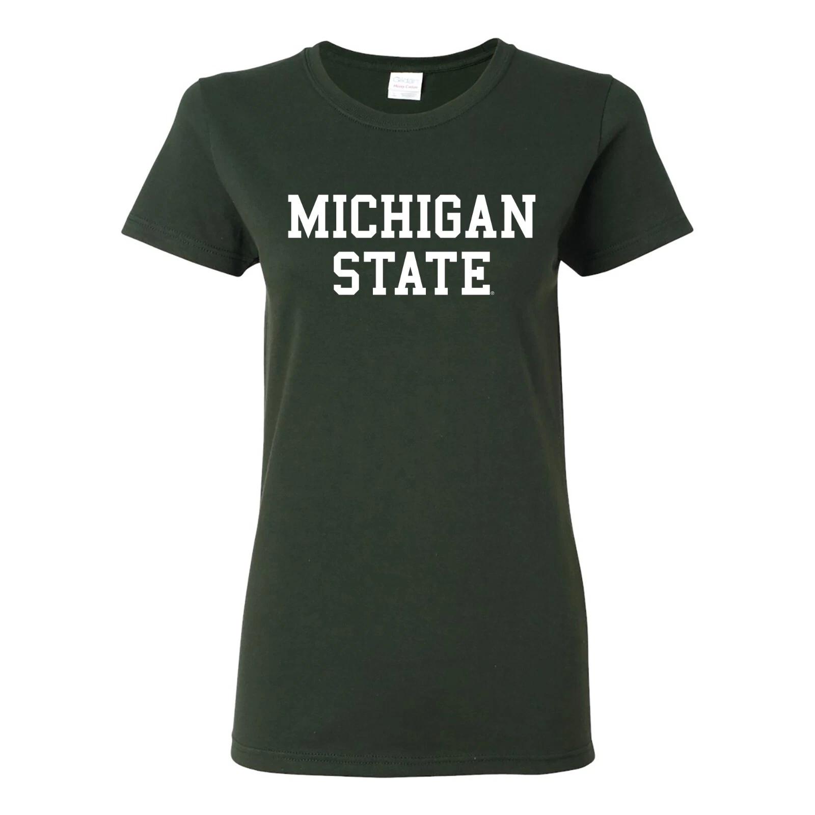 Michigan State Spartans Basic Block Womens T-Shirt S