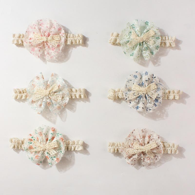 New Baby Headscarf, Cute Printed Bow Children's Headband, Summer Thin Baby Hair Accessories