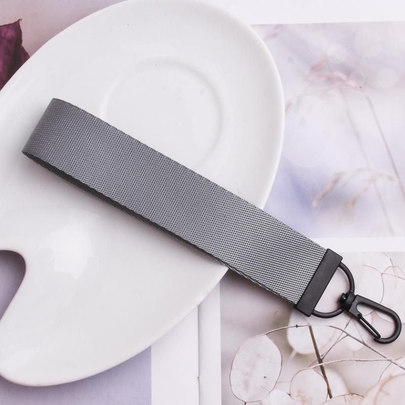 Durable Woven Webbing Keychain Strap with Metal Clip for Backpack Bag Accessories and Outdoor Use One Size