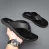 Fashion Casual Leather Male Flip Flops Fashion Classic Slippers for Men Comfortable Summer Half Drag Outdoor Sandals Leisure Walk Slides
