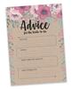 Inkdotpot Rustic Kraft FloralA  Advice And Wishes Set Of 50 Bridal Shower Advice Game