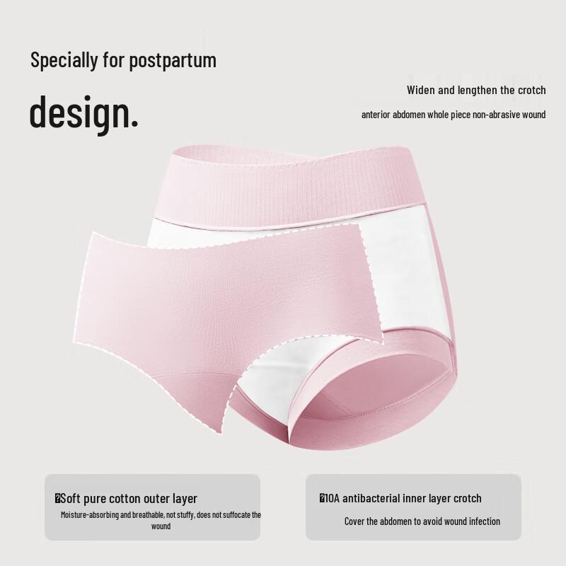 Urban Beauty Women's Post-C-Section High Waist Cotton Briefs 3-Pack