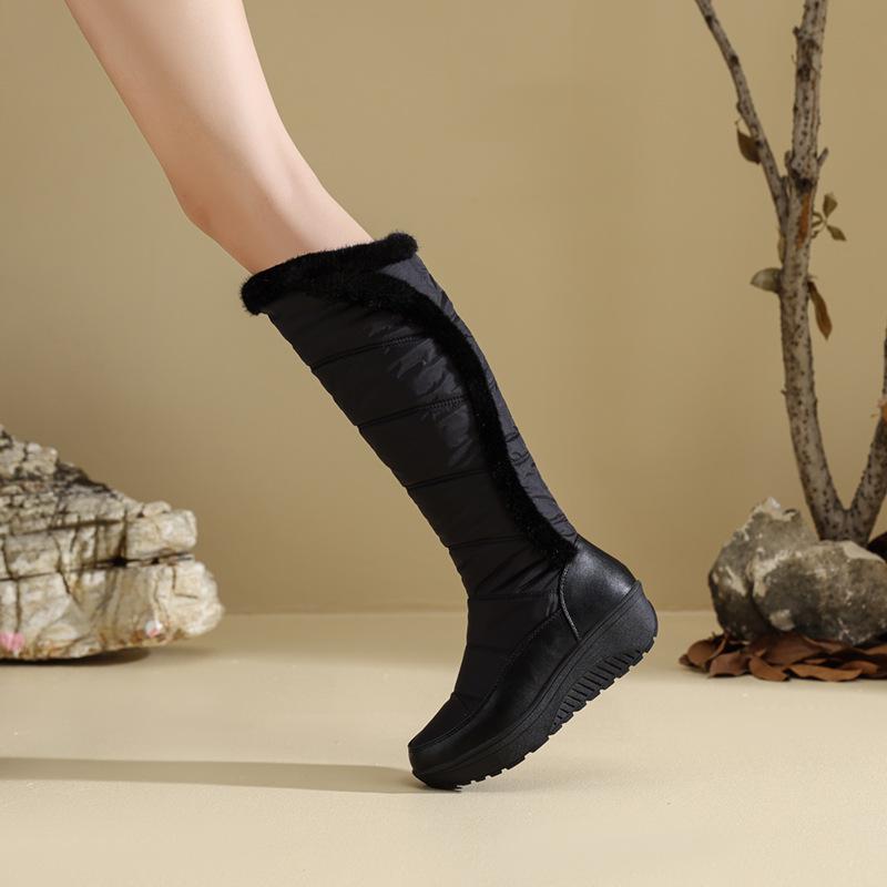 thick-soled down snow wool boots tall large-size boots thickened warm boots