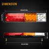 2x 12V 4 Function Truck Trailer Caravan ATV LED Brake Stop Rear Tail Reverse Light Turn Signal Indiactor Lamp Offroad Chassis
