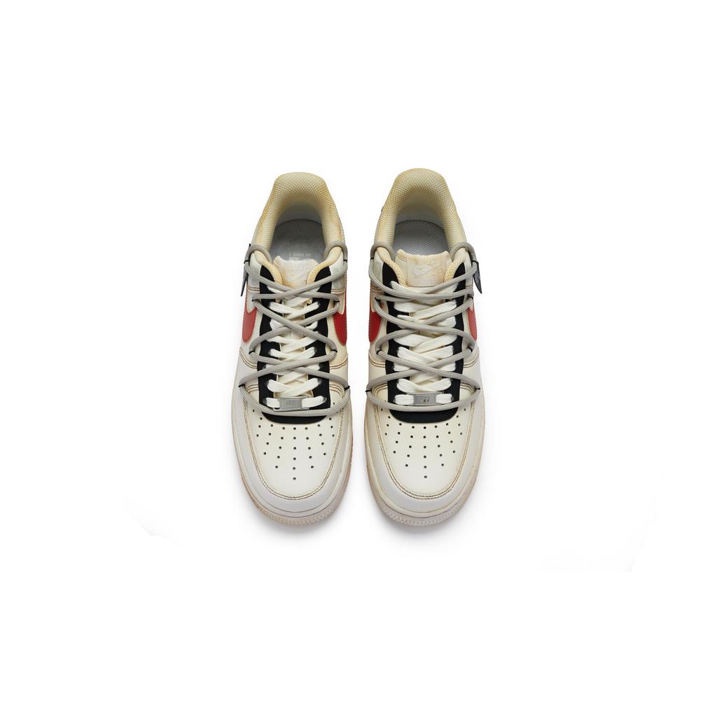 Nike Air Force 1 Low top Skateboard Shoes GS Beige White Red DH2920-111(Team80-)