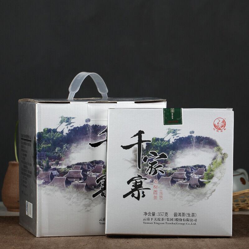 2016 Xiaguan Qian Jia Zhai Vilda åldrade gammalt träd Rund tårta Puer Rå Pu'er Te 357g