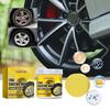 100g Tire Coating Wax Car Tire Retreading and Film Plating Cream Tire Shine Coating Wax Auto Rubber Parts Shiny Paste Anti-Aging