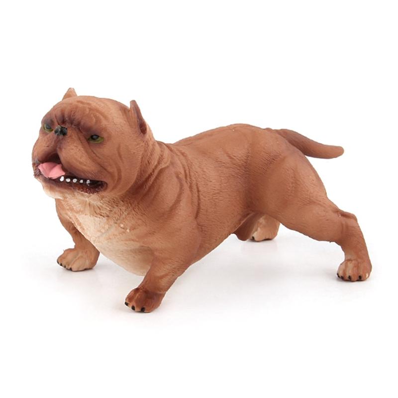 Realistic Puppy Bulldog Figurine Statue Sculpture Model for Dog Lover Collection