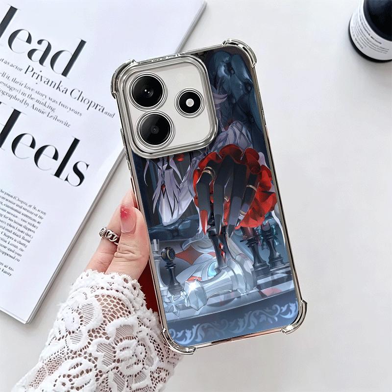 

Чехол для телефона Genshin Impact Arlecchino с покрытием для Xiaomi Redmi Note 14 15 Pro Plus 13 12 11 11S 11T 10 9S 9 5G, противоударный с подушкой безопасности Redmi Note 13 Pro 5G