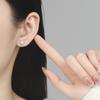 Sterling Silver Snowflake Stud Earrings Fashion Zircon Threaded Flower Earbone Studs Women'S Design Sense Light Luxury Temperament Ear Jewelry