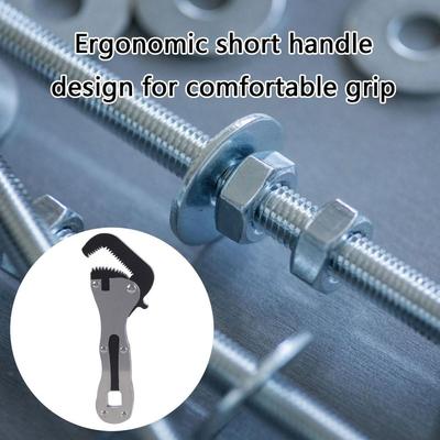 Non-Slip Handle Adjustable Wrench Ergonomic Design Lightweight Small Wrench Rough Wrench Short Handle Multifunctional Wrench
