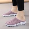 Women's Round Toe Slippers Light Breathable Flats Non-slip Soft Sole Casual Shoes Slip-on Mules for Walking Daily Wear