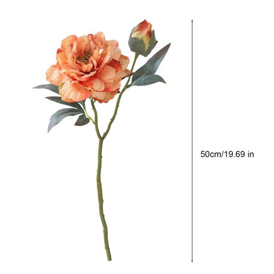 Yousheng Artificial Peony Flower Realistic Fake Silk Flower Branch Home Office Wedding Party Table Centerpiece DIY Vase Faux Bloom Decoration