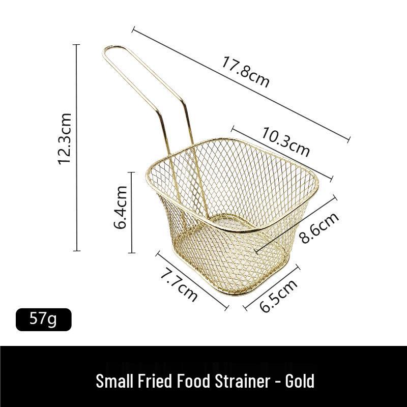 Square Mesh Deep Frying Basket and Filter Screen for French Fries and Chicken Wings