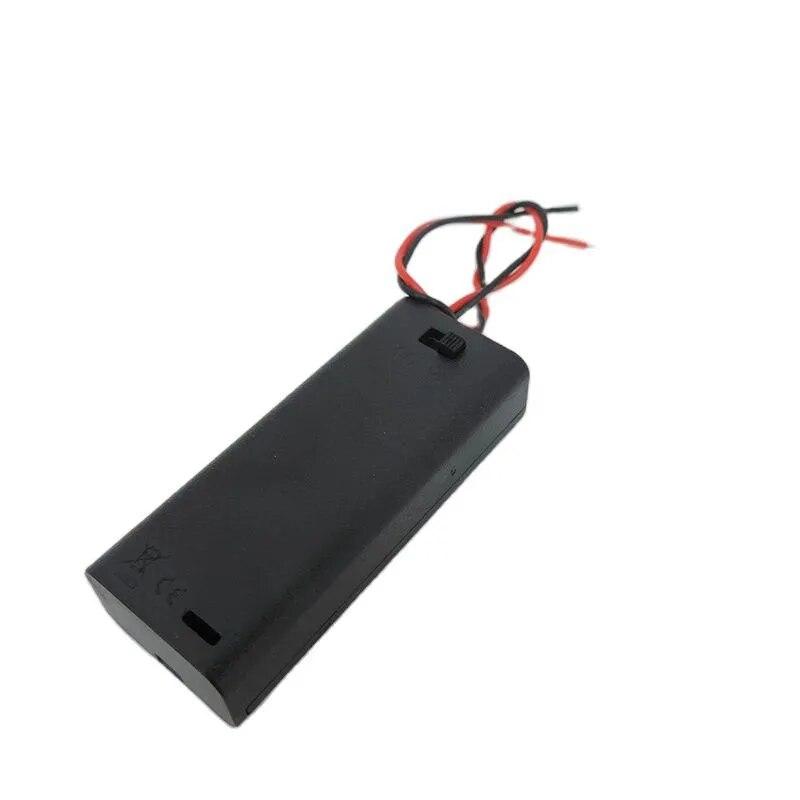 1pcs 5pcs 2 Slot AAA Battery 4.5V 2X1.5V Holder Case Box 2pin Dc Leads ON/OFF Switch Cover Standard Battery Diy Container