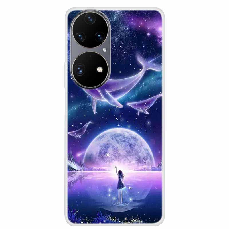 For Huawei P50 Pro Case P50 P50E Clear Fashion TPU Silicone Shockproof Phone Case for Huawei P50 Pro Case P 50 Protective P50Pro