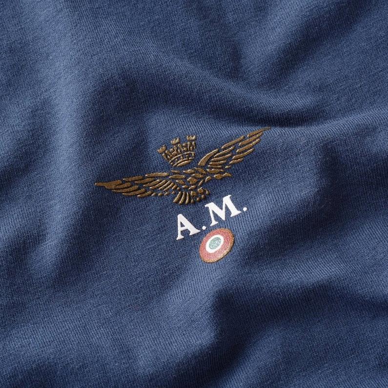 Aeronautica Militare Navy Blue T-Shirt Men' Crew-Neck Scoti001J508-08184