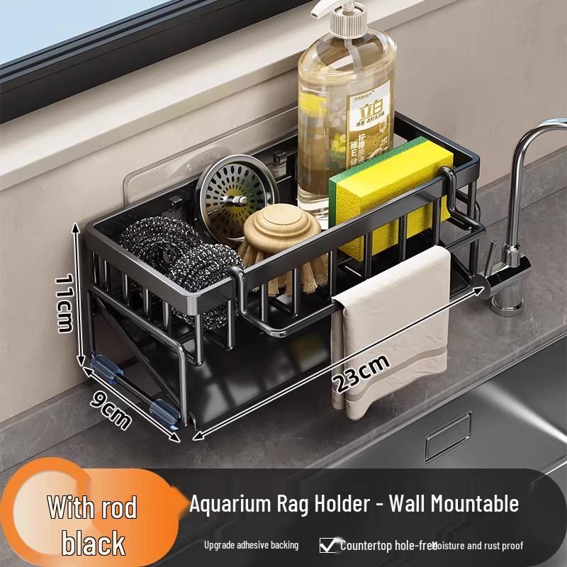 Sink Organizer: Spültuch- & Spülmittelhalter mit Stahlwolle-Aufbewahrung