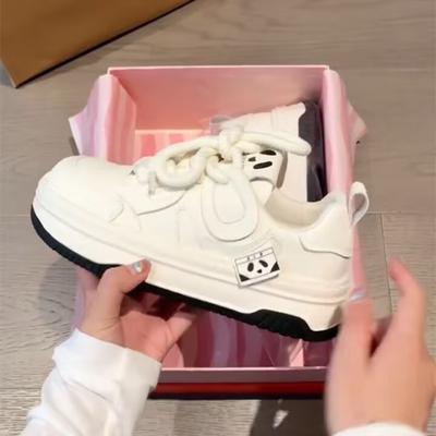 Platform White Shoes Women's Autumn and Winter New Student Versatile Leisure Sports White Shoes Heightening Board Shoes