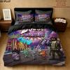 Jojos Bizarre Adventure Pattern Bedding Quilt Set Quilt Cover Pillowcase Home Birthday Gift(1 * Duvet Cover + 2 * Pillowcase, Without Core)