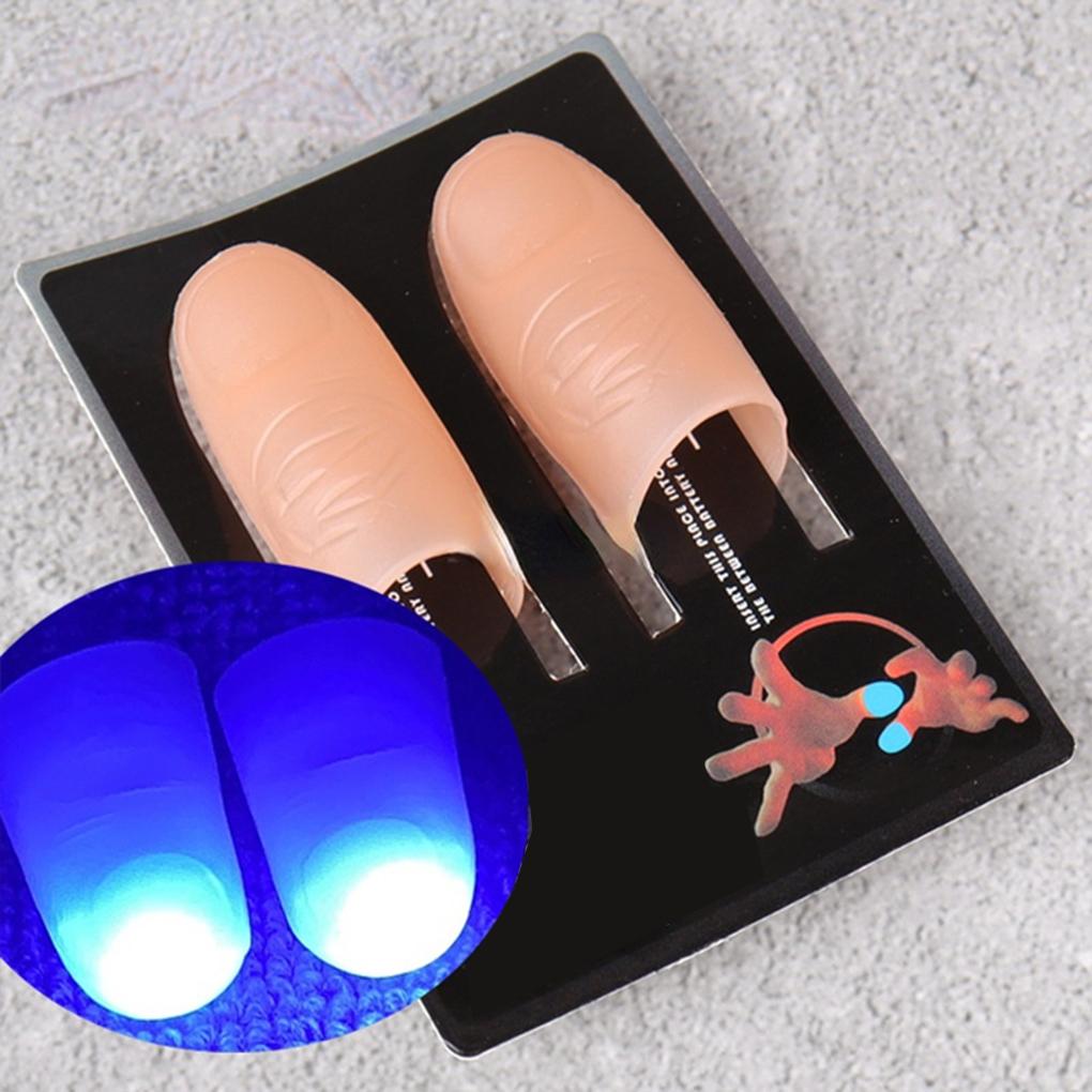 2 Pieces Thumbs LED Light Up Toy Fantastic Luminous Gifts Trick Props Novelty Glowing Toys Adult Children Teenager