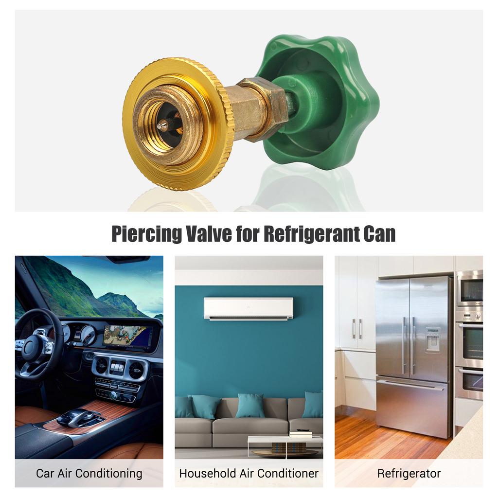 Piercing Valve for Refrigerant Can Car Air Conditioning Charge Valve Household Air Conditioner