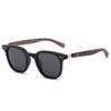 Sunglasses men and women retro high sense tide shading UV protection sunglasses Internet celebrity explosion wood grain legs sunglasses