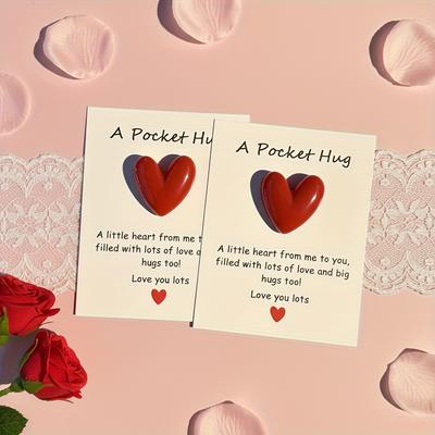 10pcs Cute Pocket Hugs,Decorative Resin Hugs with Encouragement Cards -Gift for Family,Friends & Loved Ones On Special Occasions