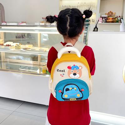 Children's Fun Kindergarten Small School Bag Light Bear Driving Boys Go Out Small Backpack Cute Small Class Girls Backpack
