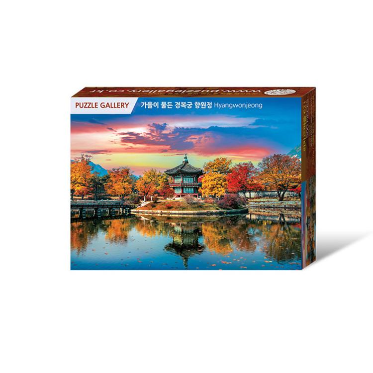 500-piece Jigsaw Puzzle - Hyangwonjeong At Gyeongbokgung Palace, Colored In Autumn, Popular Korean Puzzle