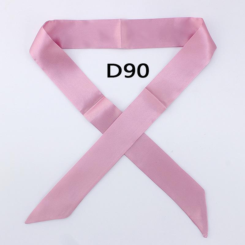 

Hot Fashion New Twill Emulation Silk Solid Bag Scarf Women Small Scarf Ribbon Handbag Hair Long Shawl Bandana Luxury Head Scarf