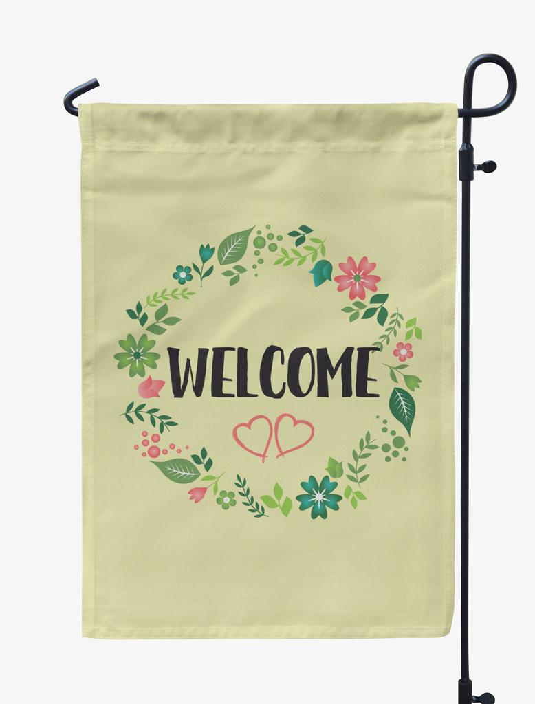 Printtoo Tan Welcome Garden Summer Camping Flags For Campers Double Sided Campsite Flag Outdoor