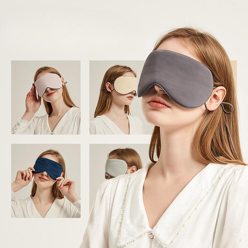 Double-sided Warm and Cool Sleep Eye Mask, Light-blocking and Breathable Ice Silk Eye Mask, Eye Protection Mask