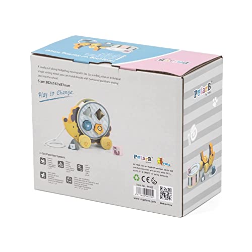 PolarB Polar B Piggsvin Sortering Trekkeleke, Bursdagsgave, Formmatching, TYPR44025, 20,2 x 9,7 x 16,3 cm (x 1)