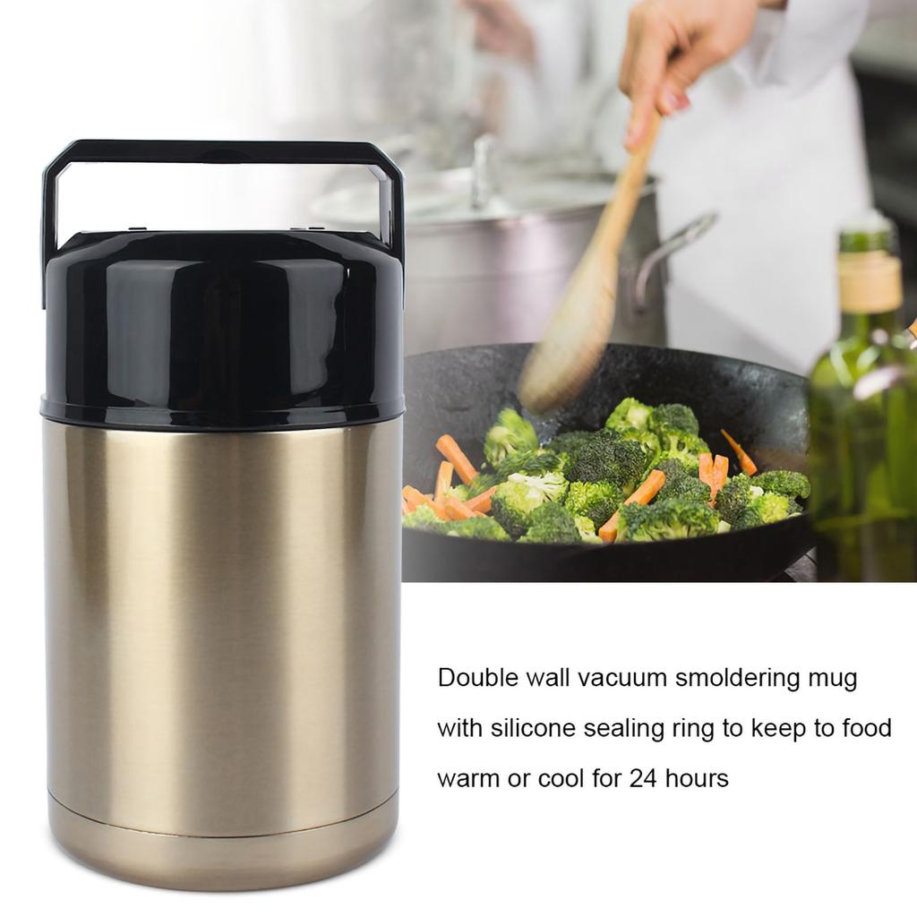 1000ml Stainless Steel Vacuum Thermos Lunch Box Smoldering Mug Insulated Soup Container