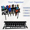Wall-Mounted Wrought Iron Tool Storage Rack for Screwdrivers, Hammers, Needle-Nose Pliers