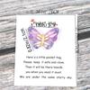 1 szt. Kartka z życzeniami Kieszonkowy Uścisk Amulet Motylkowy Idealna na prezenty urodzinowe i na sezon ukończenia szkoły