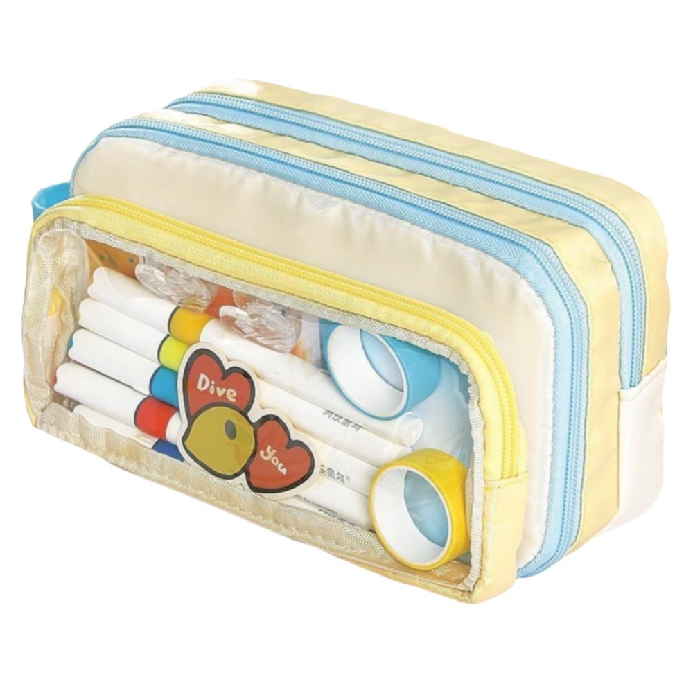 Portable Large Capacity Pencil Case Beauty Bag Cosmetic Storage Bag  Kids Children