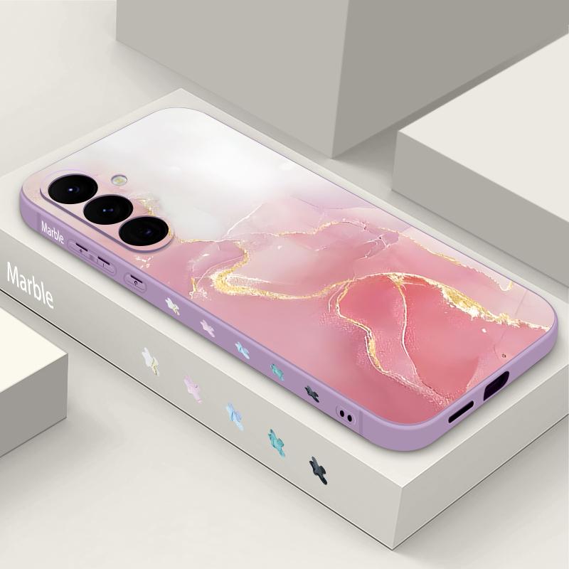 Watercolor Marble Case For Samsung Galaxy S26 S25 Ultra S24 S23 S22 Plus S21 FE A15 A16 A17 A35 A36 A54 A55 A56 5G Soft Cover