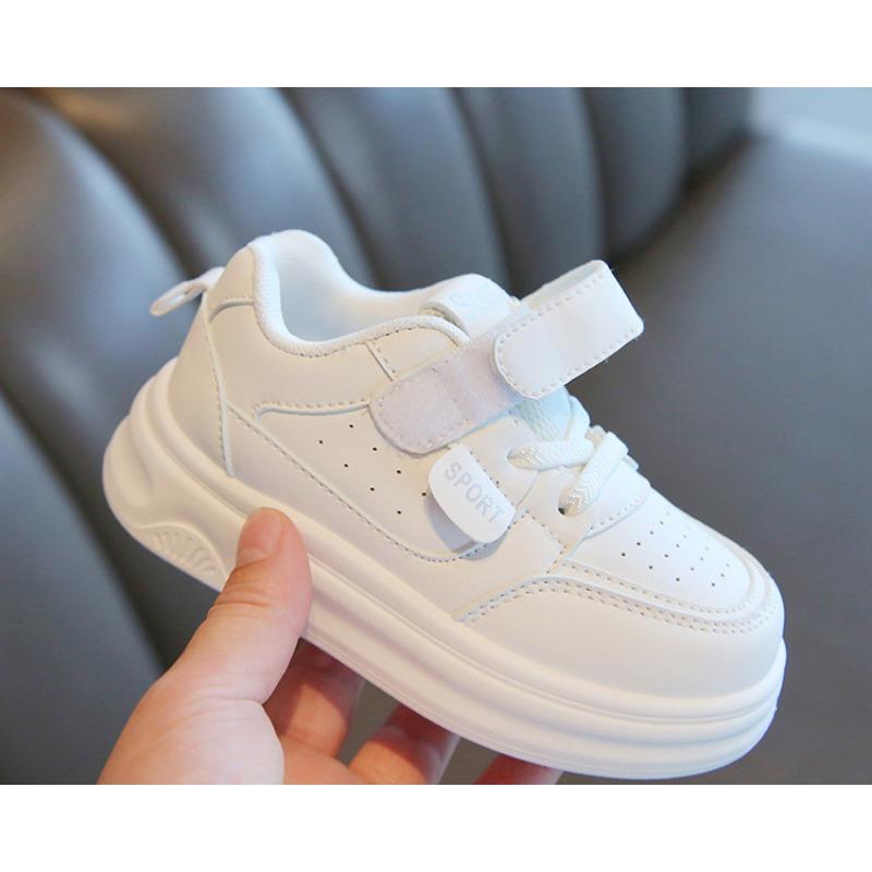 Unisex Kids White Lightweight Breathable Soft Sole Casual Sports Sneakers
